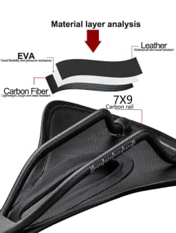 96g Super Light Full Carbon Saddle MTB/Road Bike Saddle Carbon Rails Bicycle Seat 240*143/155mm