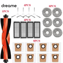 Dreame L20 Ultra Robot Vacuum Spare Parts Dreame L30 Ultra Rubber Main Side Brushes Mop Cloths HEPA Filters Dust Bag Accessories