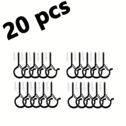 Hanger Hooks with Safety Buckle,Windproof Screw Hooks for Hanging Outdoor String Lights,Ceiling Hooks  Plants,Christmas Lights