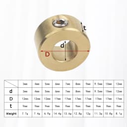 3-12mm Drill Bit Tools Brass Depth Stop Collars Ring Positioner Ring With Hex Wrench For Woodworking Drill Bit Locator Tools