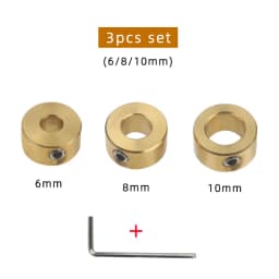 3-12mm Drill Bit Tools Brass Depth Stop Collars Ring Positioner Ring With Hex Wrench For Woodworking Drill Bit Locator Tools