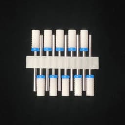 10 Ceramic Drill Bits, Milling Cutters, Rotating Nail Polish Grinding Machine Accessories, Overflow Removal Tool Accessories