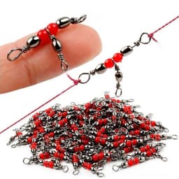 10/30/50Pcs Solid Ring Fishing Tackle Accessory equipment Fishing Rolling Triple Swivels Bearing Connector Fish Hooks