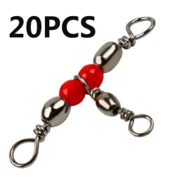 10/30/50Pcs Solid Ring Fishing Tackle Accessory equipment Fishing Rolling Triple Swivels Bearing Connector Fish Hooks