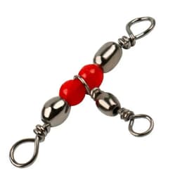 10/30/50Pcs Solid Ring Fishing Tackle Accessory equipment Fishing Rolling Triple Swivels Bearing Connector Fish Hooks