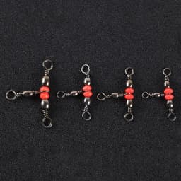 10/30/50Pcs Solid Ring Fishing Tackle Accessory equipment Fishing Rolling Triple Swivels Bearing Connector Fish Hooks