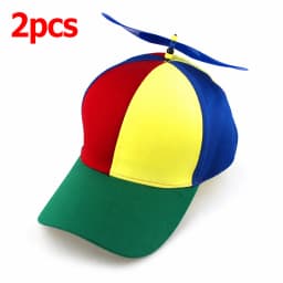 1/2PC Funny Snapback Hat Helicopter Propeller Adventure Dad Hat Rainbow Bamboo Dragonfly Baseball Cap For Adult Kids Boys Girls