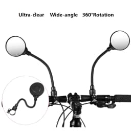 1PC Bicycle Rearview Handlebar Mirrors 360 for Mountain Road Bike Motorcycle Bendable Hose Adjustable Rearview Mirror