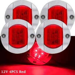 4PCS Boat Marine Lights Navigation Light Waterproof Marker Lamp For Truck RV Yacht Transom Anchor Stern DC 12V 6LED Stern Light