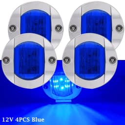 4PCS Boat Marine Lights Navigation Light Waterproof Marker Lamp For Truck RV Yacht Transom Anchor Stern DC 12V 6LED Stern Light