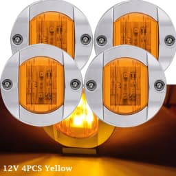4PCS Boat Marine Lights Navigation Light Waterproof Marker Lamp For Truck RV Yacht Transom Anchor Stern DC 12V 6LED Stern Light