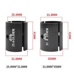 MUQZI 1Pair MTB Road Bike Handlebar Shim 25.4mm to 31.8mm and 31.8mm to 35mm Adjust Adapter