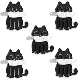 3-6 Pcs/Set Goth Halloween Enamel Pin Ghost Black Cat Moth Witch Punk Brooches Horror Snake Badges Lapel Skeleton Jewelry Gifts