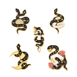3-6 Pcs/Set Goth Halloween Enamel Pin Ghost Black Cat Moth Witch Punk Brooches Horror Snake Badges Lapel Skeleton Jewelry Gifts