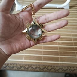Game Impact Fontaine Sumeru Wanderer Light Pervious Key Chain 7 Element Eye Of Original God Cosplay Toy KeyRing