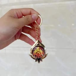 Game Impact Fontaine Sumeru Wanderer Light Pervious Key Chain 7 Element Eye Of Original God Cosplay Toy KeyRing