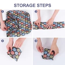 Foldable Shopping Bag Reusable Travel Grocery Bag Eco-Friendly Beach Toy Storage Bags Lemon Printing Tote Pouch Bag Package