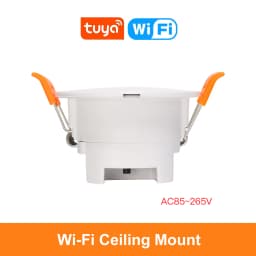 ZigBee MmWave Radar Human Presence Motion Sensor 24G Ceiling Mount Luminance/Distance Detection Tuya Home Automation