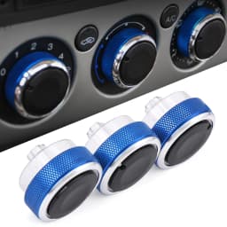 3pcs per set Aluminum Alloy Car Styling Air Conditioning Knob AC Knob Heat Control Switch Button Knob For Ford Focus MK2 MK3