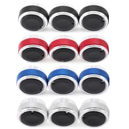 3pcs per set Aluminum Alloy Car Styling Air Conditioning Knob AC Knob Heat Control Switch Button Knob For Ford Focus MK2 MK3