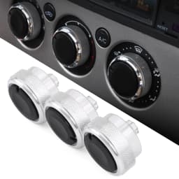 3pcs per set Aluminum Alloy Car Styling Air Conditioning Knob AC Knob Heat Control Switch Button Knob For Ford Focus MK2 MK3