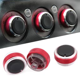3pcs per set Aluminum Alloy Car Styling Air Conditioning Knob AC Knob Heat Control Switch Button Knob For Ford Focus MK2 MK3