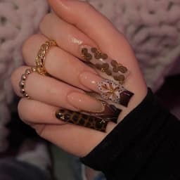 24Pcs Long French Fake Nails with Glue Ballet False Nails Butterfly Rhinestone Design Press on Nails Wearable Coffin Nail Tips