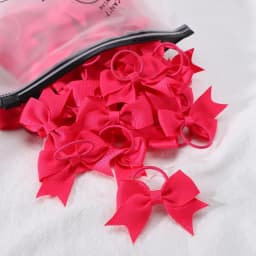 10Pcs/lot Grosgrain Ribbon Pigtail Hair Bows Elastic Hair Ties Hair Bands Holders Girls Baby Hair Accessories for Baby Infants