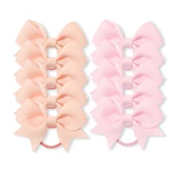 10Pcs/lot Grosgrain Ribbon Pigtail Hair Bows Elastic Hair Ties Hair Bands Holders Girls Baby Hair Accessories for Baby Infants