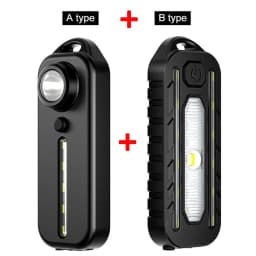 LED Red Blue Caution Emergency Light with Clip USB Rechargeable Shoulder Flashing Warning Safety Torch Bike Tail Lamp