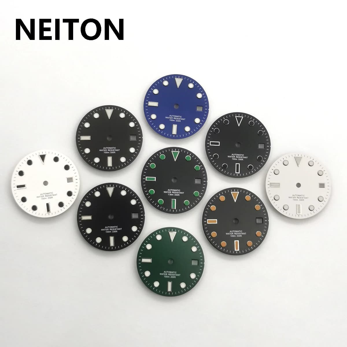 NEITON 28.5mm Sterile Watch Dial Blue Luminous Fit Miyota 8205 8215 821A NH35 ETA 2836 2824 Mingzhu DG2813 3804 Movement