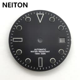 NEITON 28.5mm Sterile Watch Dial Blue Luminous Fit Miyota 8205 8215 821A NH35 ETA 2836 2824 Mingzhu DG2813 3804 Movement
