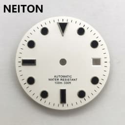 NEITON 28.5mm Sterile Watch Dial Blue Luminous Fit Miyota 8205 8215 821A NH35 ETA 2836 2824 Mingzhu DG2813 3804 Movement
