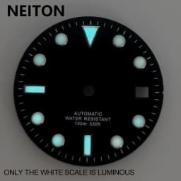 NEITON 28.5mm Sterile Watch Dial Blue Luminous Fit Miyota 8205 8215 821A NH35 ETA 2836 2824 Mingzhu DG2813 3804 Movement