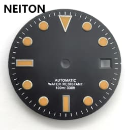 NEITON 28.5mm Sterile Watch Dial Blue Luminous Fit Miyota 8205 8215 821A NH35 ETA 2836 2824 Mingzhu DG2813 3804 Movement