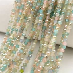 2mm Crystal Beads Mixed Color Faceted Rondelle Glass Beads for Jewerly Making DIY Needlework Bracelets Necklace Accessories