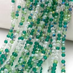 2mm Crystal Beads Mixed Color Faceted Rondelle Glass Beads for Jewerly Making DIY Needlework Bracelets Necklace Accessories
