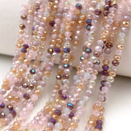 2mm Crystal Beads Mixed Color Faceted Rondelle Glass Beads for Jewerly Making DIY Needlework Bracelets Necklace Accessories