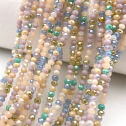 2mm Crystal Beads Mixed Color Faceted Rondelle Glass Beads for Jewerly Making DIY Needlework Bracelets Necklace Accessories