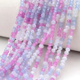 2mm Crystal Beads Mixed Color Faceted Rondelle Glass Beads for Jewerly Making DIY Needlework Bracelets Necklace Accessories