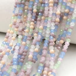 2mm Crystal Beads Mixed Color Faceted Rondelle Glass Beads for Jewerly Making DIY Needlework Bracelets Necklace Accessories