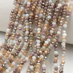 2mm Crystal Beads Mixed Color Faceted Rondelle Glass Beads for Jewerly Making DIY Needlework Bracelets Necklace Accessories