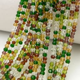 2mm Crystal Beads Mixed Color Faceted Rondelle Glass Beads for Jewerly Making DIY Needlework Bracelets Necklace Accessories