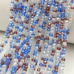 2mm Crystal Beads Mixed Color Faceted Rondelle Glass Beads for Jewerly Making DIY Needlework Bracelets Necklace Accessories