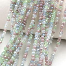 2mm Crystal Beads Mixed Color Faceted Rondelle Glass Beads for Jewerly Making DIY Needlework Bracelets Necklace Accessories