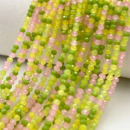 2mm Crystal Beads Mixed Color Faceted Rondelle Glass Beads for Jewerly Making DIY Needlework Bracelets Necklace Accessories