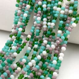 2mm Crystal Beads Mixed Color Faceted Rondelle Glass Beads for Jewerly Making DIY Needlework Bracelets Necklace Accessories