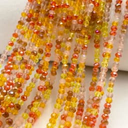 2mm Crystal Beads Mixed Color Faceted Rondelle Glass Beads for Jewerly Making DIY Needlework Bracelets Necklace Accessories