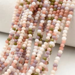 2mm Crystal Beads Mixed Color Faceted Rondelle Glass Beads for Jewerly Making DIY Needlework Bracelets Necklace Accessories