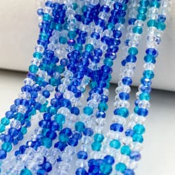 2mm Crystal Beads Mixed Color Faceted Rondelle Glass Beads for Jewerly Making DIY Needlework Bracelets Necklace Accessories